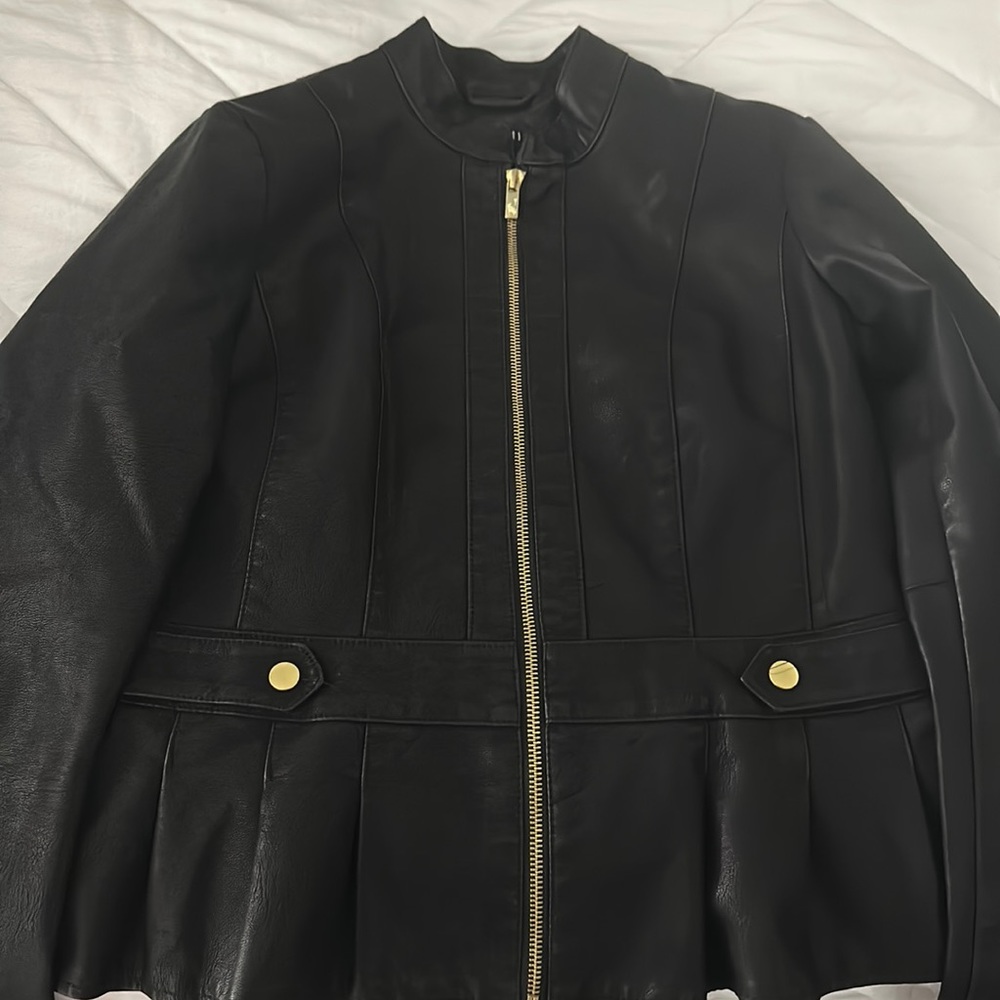 Black leather jacket